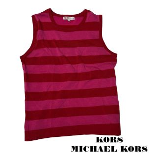 マイケルコース(Michael Kors)のKORS MICHAEL KORS ボーダートップス(カットソー(半袖/袖なし))