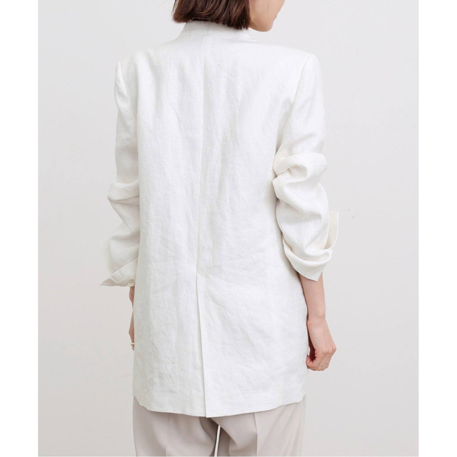 L'Appartement DEUXIEME CLASSE(アパルトモンドゥーズィエムクラス)のL'Appartement Linen No Collar Jacket レディースのジャケット/アウター(ノーカラージャケット)の商品写真