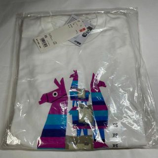 新品【XS】(白)ラマ　フォートナイト(Tシャツ/カットソー(半袖/袖なし))