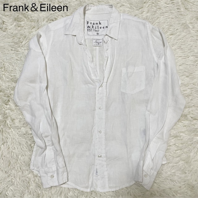 美品！Frank&Eileen リネンシャツBARRY 白シャツXXS