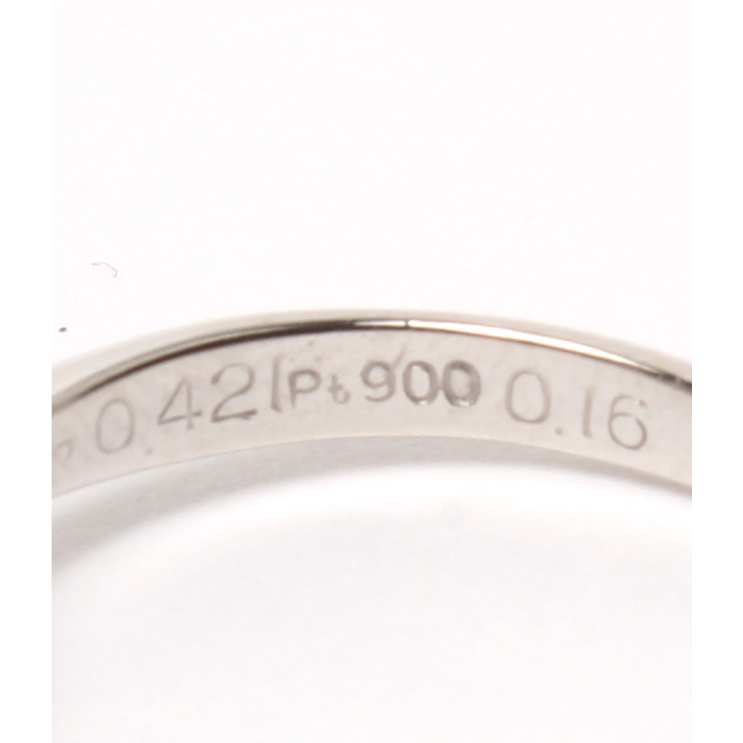 美品   リング 指輪 Pt900 0.42ct 0.16ct レディース 6号