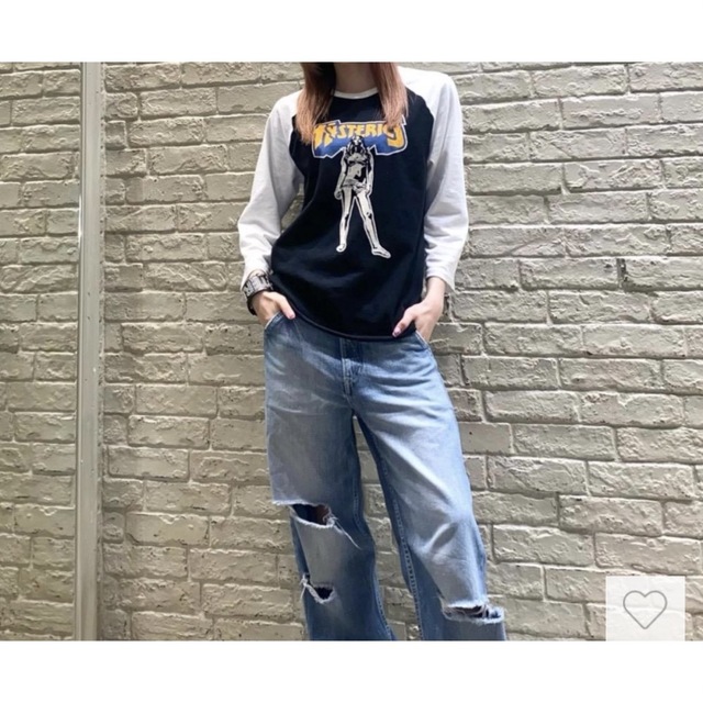 HYSTERIC GLAMOUR(ヒステリックグラマー)の今季　ヒステリックグラマー　七分袖Tシャツ　サイズS レディースのトップス(Tシャツ(長袖/七分))の商品写真