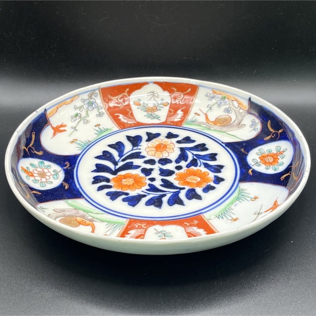 189 伊万里色絵七寸皿 検 赤絵古伊万里染付印判中皿和食器レトロコレクター | フリマアプリ ラクマ