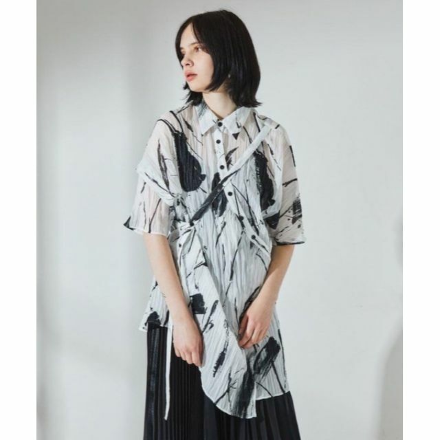 美品●UNITED TOKYO カリグラフィペイント 半袖 シャツ