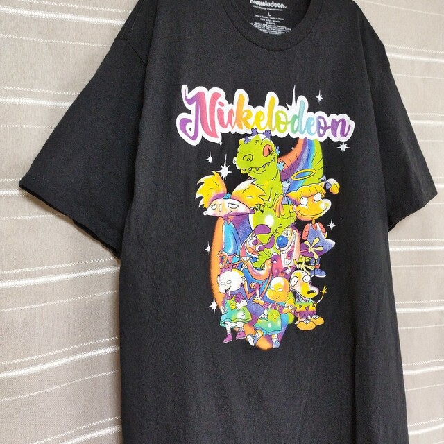 ラグラッツ ニコロデオンアニメキャラクターTシャツtシャツUSL黒ブラック