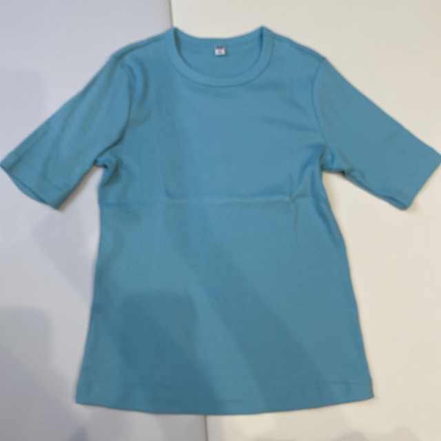 UNIQLO(ユニクロ)のユニクロ　リブクルーネックT レディースのトップス(Tシャツ(半袖/袖なし))の商品写真