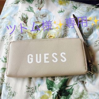 ゲス(GUESS)のGUESS 長財布　大容量　ファスナーポケット付　持ち手付(長財布)