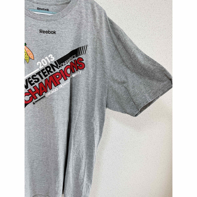 Reebok(リーボック)のReebok リーボック ビッグT Tシャツ グレー 2XL ゆったり 古着 メンズのトップス(Tシャツ/カットソー(半袖/袖なし))の商品写真