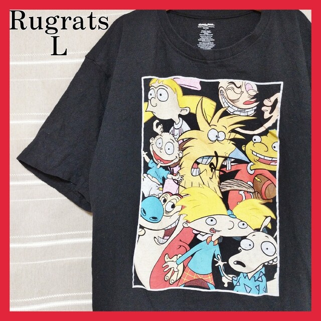 ラグラッツ ニコロデオンアニメキャラクターTシャツtシャツUSL黒ブラック