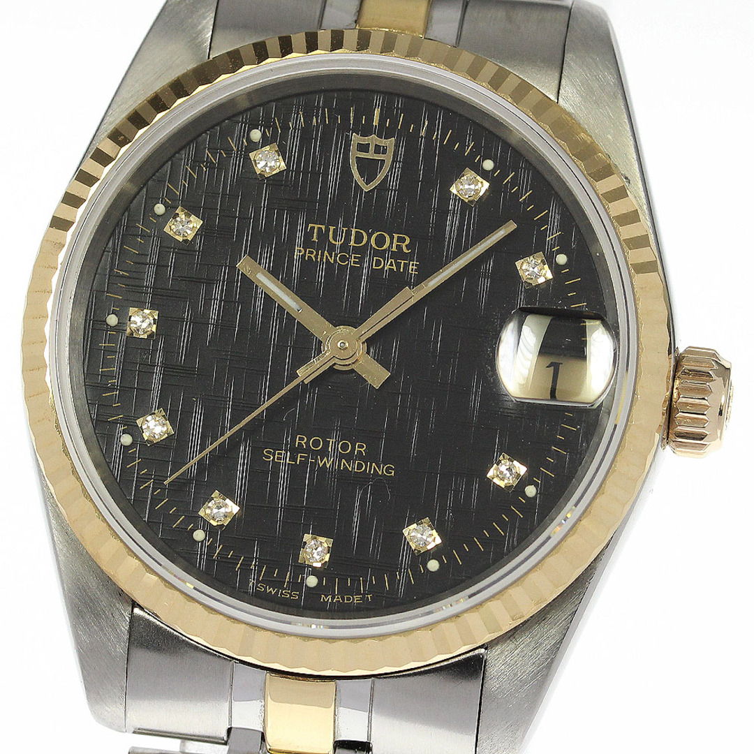 チュードル TUDOR 72033 プリンスデイト YGベゼル Cal.2824-2 10Pダイヤ 自動巻き ボーイズ _753530