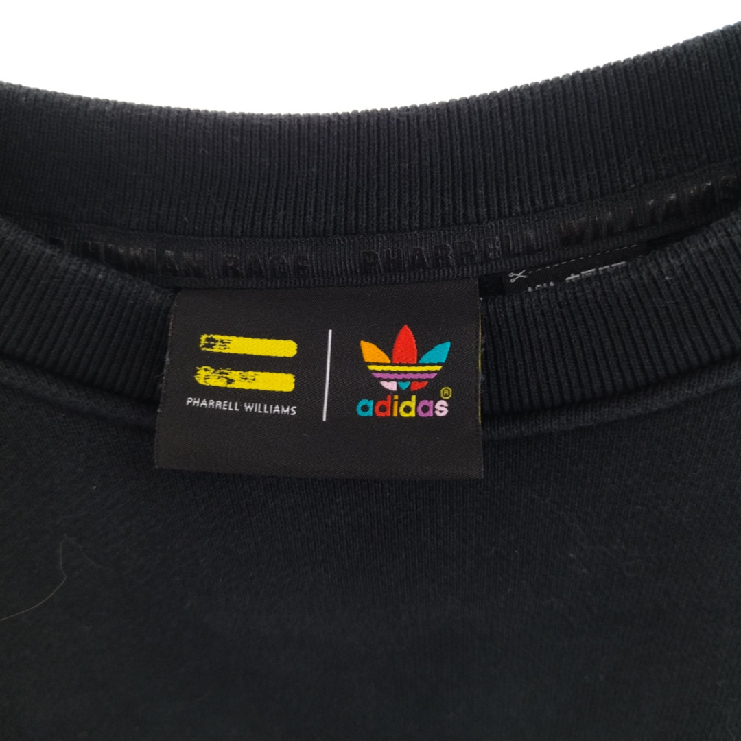 adidas(アディダス)のadidas アディダス PHARRELL WILLIAMS FOR THE HUMAN RACE A2B001 H58314 ファレルウィリアムス ヒューマンレース クルーネックスウェットトレーナー ブラック メンズのトップス(スウェット)の商品写真