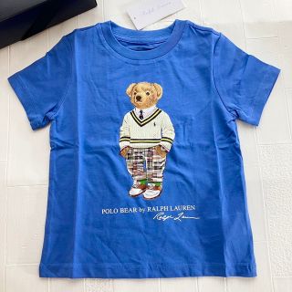 ラルフローレン(Ralph Lauren)の12m80cm   ベア　水色　ラルフローレン　半袖　格子パンツベア(Ｔシャツ)