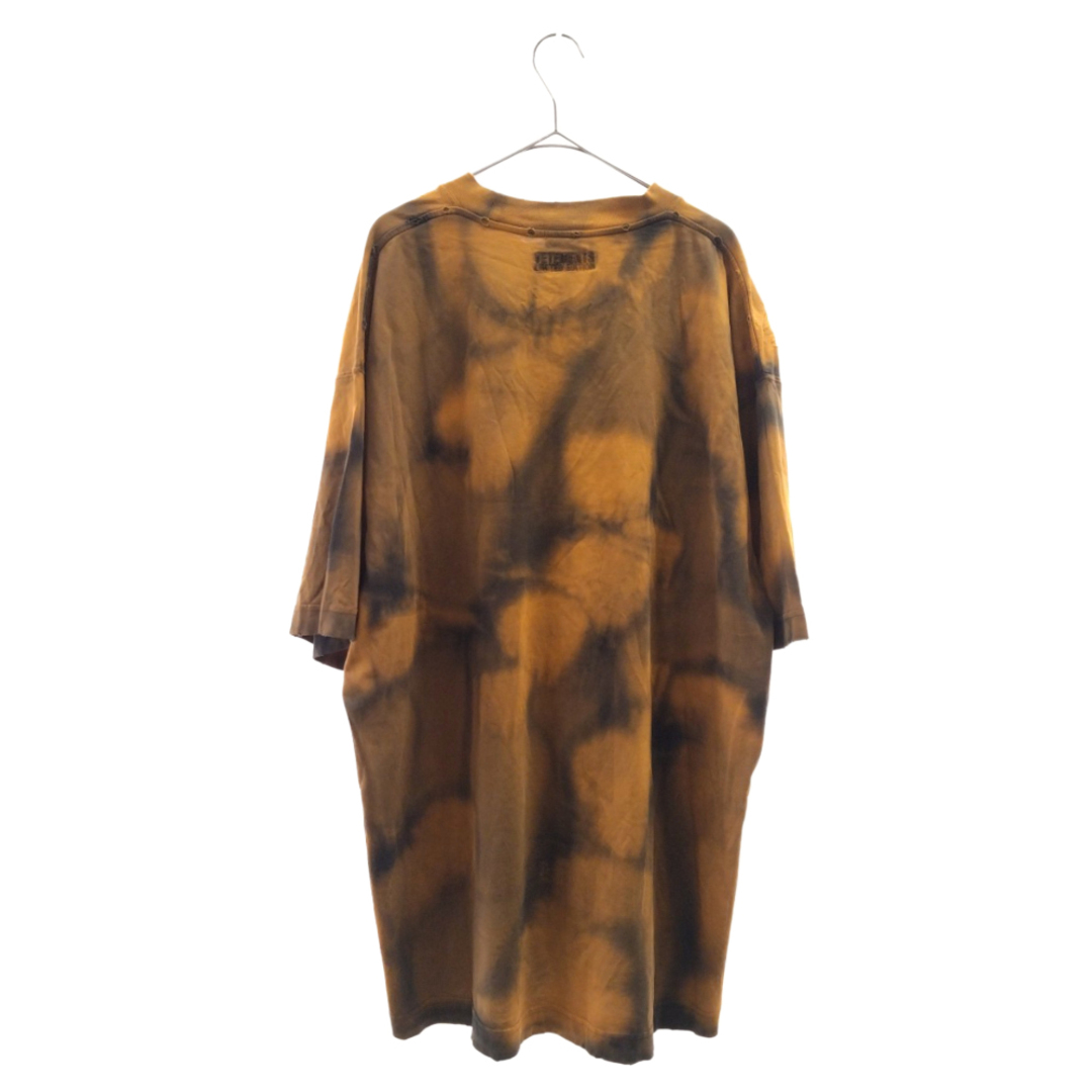 VETEMENTS ヴェトモン 23SS OVERBLEACHED T-SHIRT オーバーサイズ ブリーチ 半袖Tシャツ ブラウン UE63TR160B