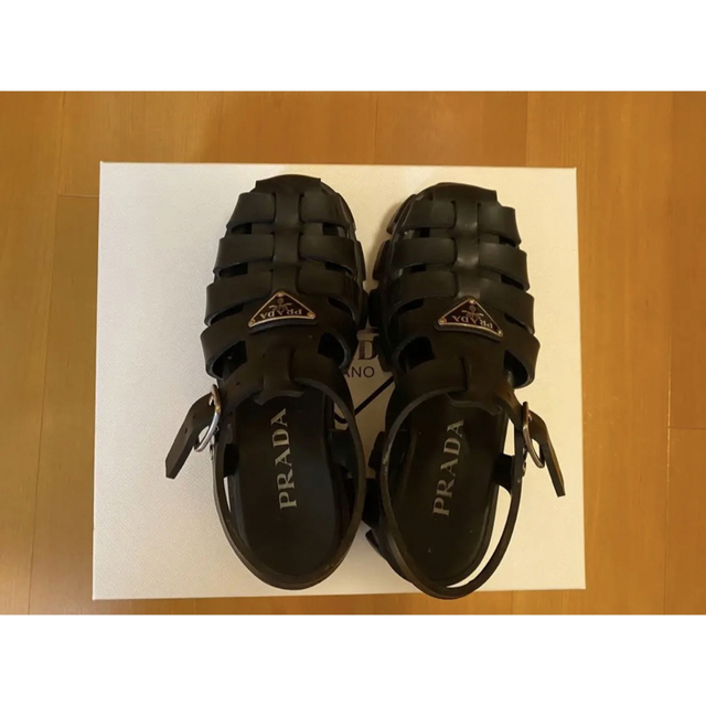 PRADA - PRADA プラダ ラバーサンダル 黒36サイズの通販 by preaw's