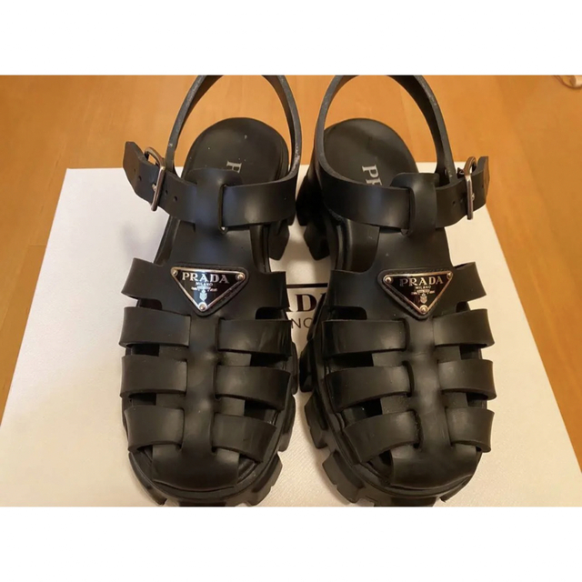 PRADA プラダ ラバーサンダル 黒36サイズ