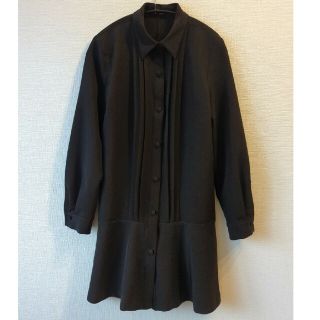 ザラ(ZARA)のzara ワンピース　ブラック　フリル　長袖　ミニ丈(ミニワンピース)