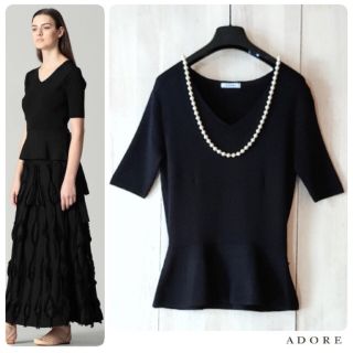 ◆幻◆希少美品 ADORE 定価3.2万円 カタログ掲載 アシンメトリーブラウス