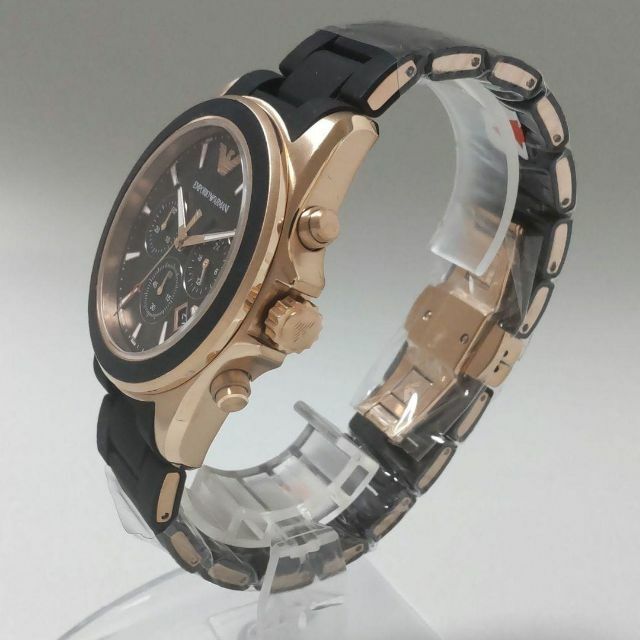 ブラック【新品】EMPORIO ARMANI 腕時計 メンズ 44㎜ ラバー | www