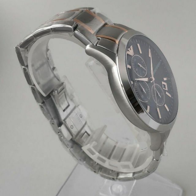 シルバー/ブラック【新品】EMPORIO ARMANI 腕時計 メンズ 43㎜ - www