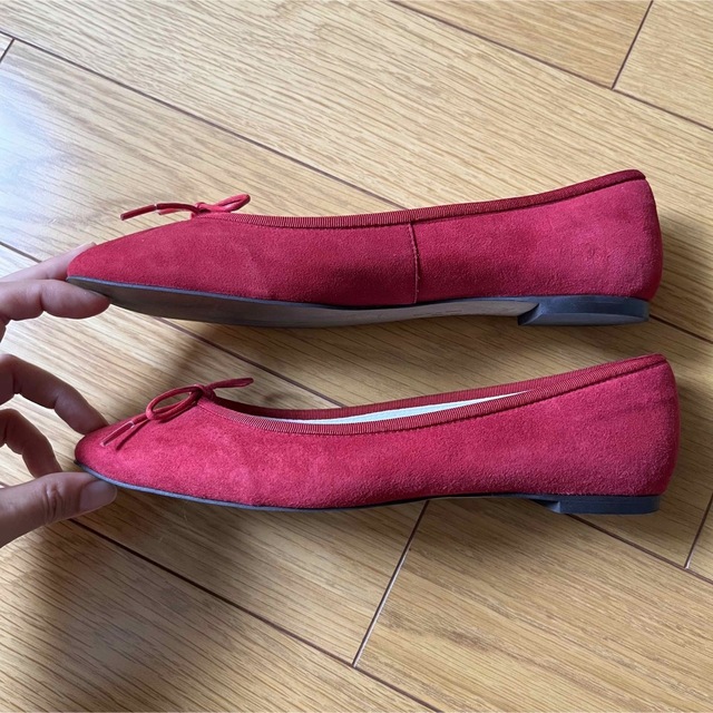 Odette e Odile(オデットエオディール)のオデットエオディール  バレエシューズ　赤　23.0 スエード レディースの靴/シューズ(バレエシューズ)の商品写真