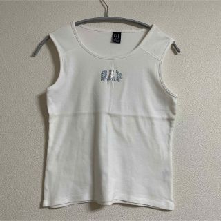 ギャップ(GAP)のGAP キャップ タンクトップ トップス XL/TG キララメロゴ ホワイト白(タンクトップ)