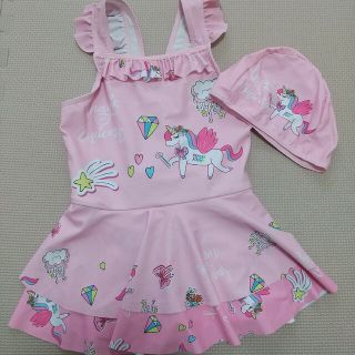 新品 タグ付き 女の子 ワンピース 水着 ピンク(水着)