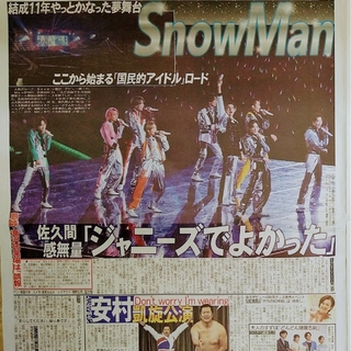 Snow Man6月11日新聞 4紙セット(アイドルグッズ)
