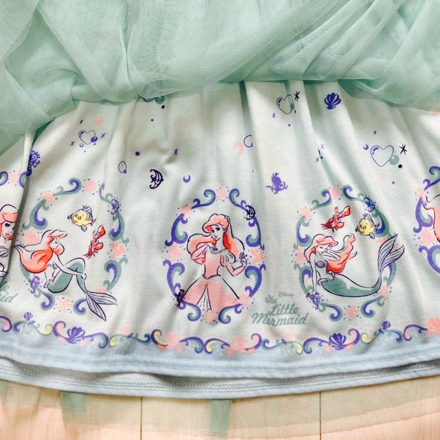 Disney(ディズニー)のリトルマーメイド　アリエル　プリンセス　ドレス　ワンピース　ゴム キッズ/ベビー/マタニティのキッズ服女の子用(90cm~)(ワンピース)の商品写真