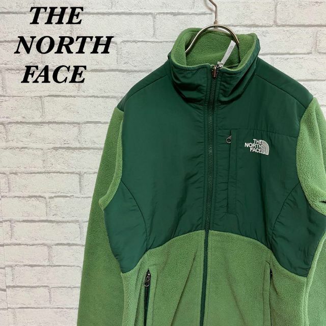 THE NORTH FACE デナリジャケット　フリース　グリーン　企業ロゴ