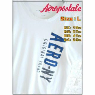 エアロポステール(AEROPOSTALE)の【US輸入】エアロポステール 縦型 デザイン 刺繍ロゴ Ｔシャツ　　3228(Tシャツ/カットソー(半袖/袖なし))