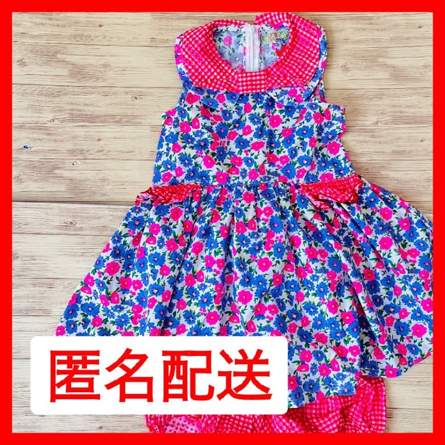 fafa(フェフェ)の♡美品♡匿名配送！fafa フェフェ　ホワイトフラワー柄　フローラ　セットアップ キッズ/ベビー/マタニティのキッズ服女の子用(90cm~)(ワンピース)の商品写真