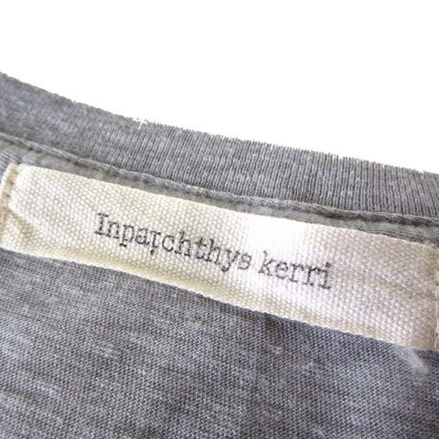 Inpaichthys Kerri(インパクティスケリー)のインパクティスケリー Tシャツ カットソー ポケット 半袖 とろみ S 杢グレー レディースのトップス(Tシャツ(半袖/袖なし))の商品写真