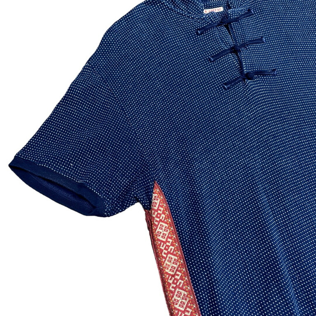 KAPITAL - KAPITAL キャピタル 10SS ARARE刺し子天竺チャイナポロの