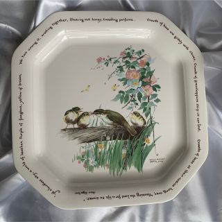 ノリタケ(Noritake)のノリタケ  カントリーダイアリー鳥絵角皿1906(食器)