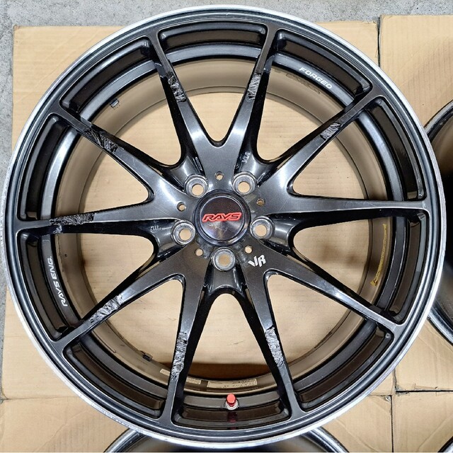 黒 桜古典 RAYS G25 ホイール 4本 7.5J 18 100 レイズ 鍛造 スバル