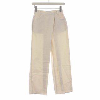 クラネ 田中みな実 21SS ラップデニムパンツ ジーンズ ワイド 0 XS 白(デニム/ジーンズ)
