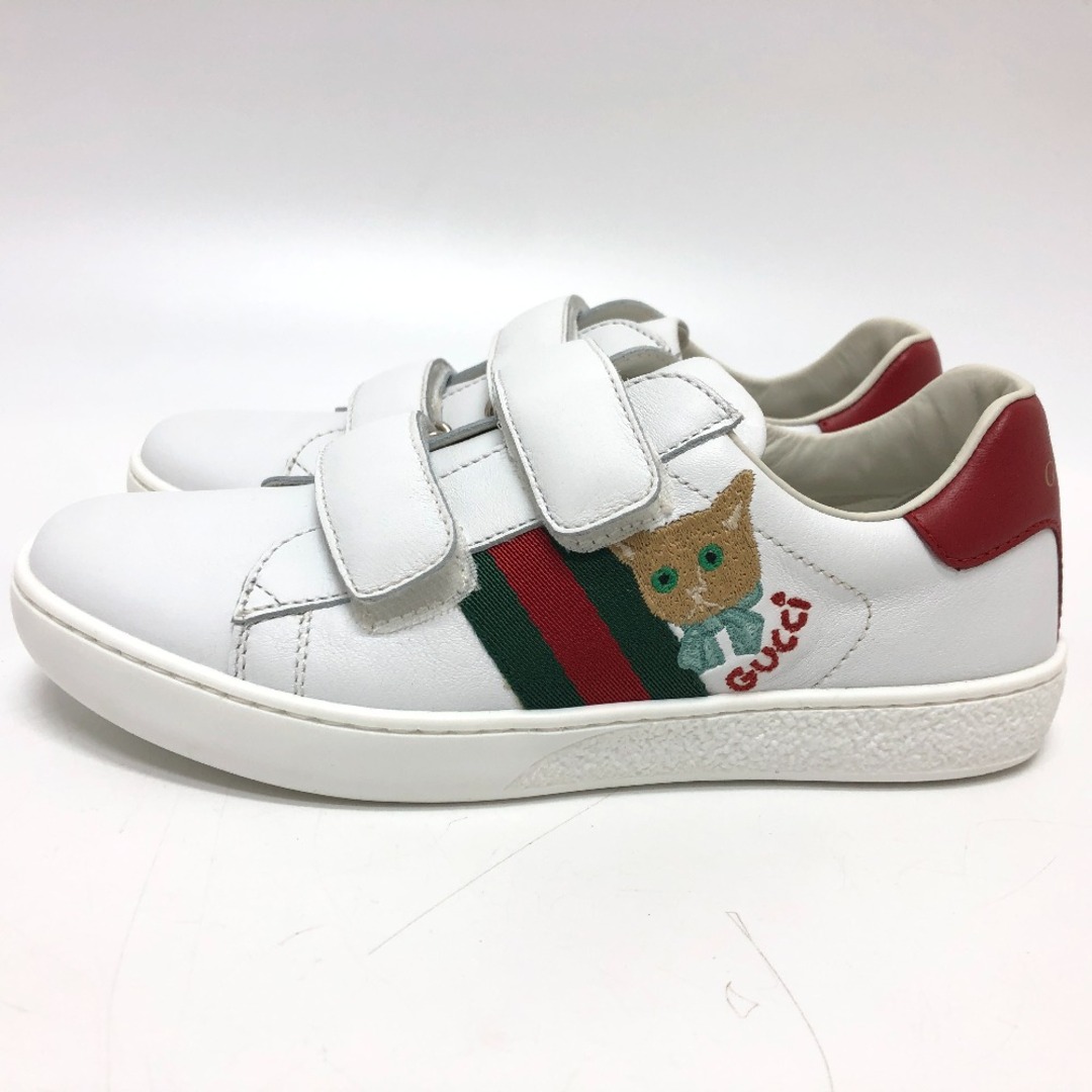 Gucci - グッチ GUCCI 猫 シェリーライン キャット スニーカー レザー