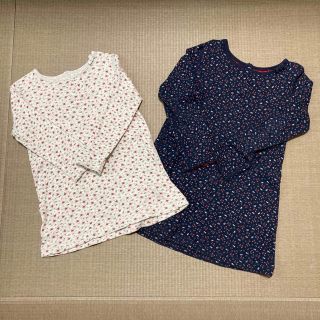 プチバトー(PETIT BATEAU)のPETIT BATEAU ワンピース　80・90 2点(ワンピース)