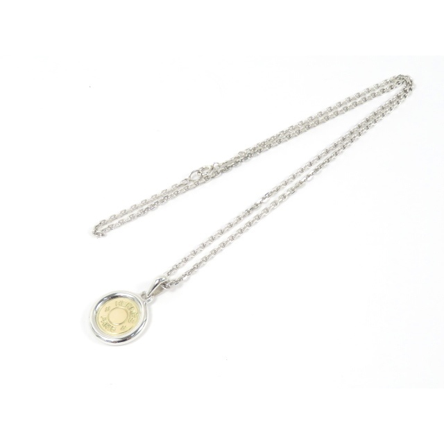 □新同□磨き済□50cm□ エルメス セリエ コイン ネックレス コンビ