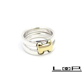 □新同□磨き済□ エルメス オランプ リング コンビ 18K YG SV #53
