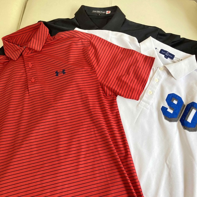 Dance With Dragon(ダンスウィズドラゴン)のゴルフウェア メンズ ポロシャツ 3枚セット スポーツ/アウトドアのゴルフ(ウエア)の商品写真