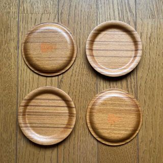 【美品】SAITO WOOD （サイトーウッド）コースター　2枚×2セット(テーブル用品)