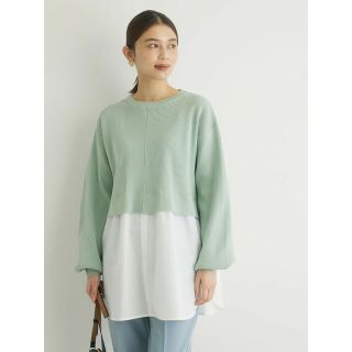 ショコラフィネローブ(chocol raffine robe)のchocol raffine robe リブニットドッキングチュニック(チュニック)