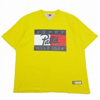 トミーヒルフィガー(TOMMY HILFIGER)のトミーヒルフィガー × パタ ロゴ プリント Tシャツ 半袖 クルーネック(Tシャツ/カットソー(半袖/袖なし))