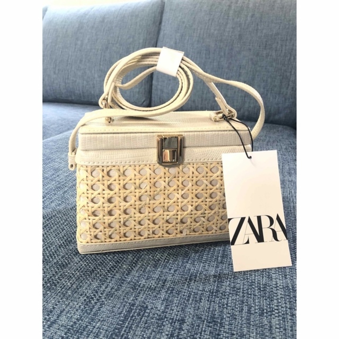 ZARA ラタン　カゴ　ショルダーBAG 新品