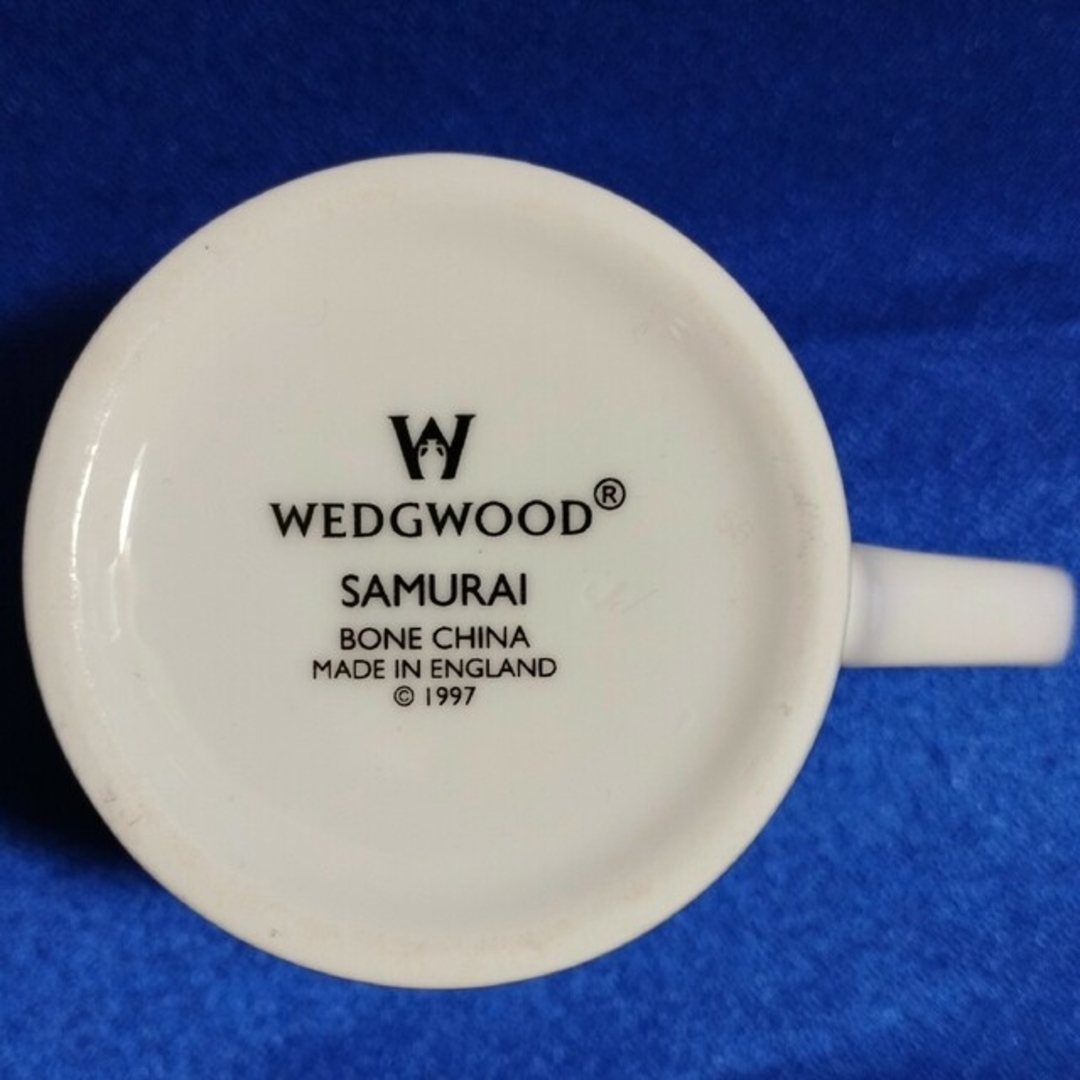 ２客サイズウェッジウッド／WEDGWOODN『サムライ／デミタスカップ＆ソーサー２客』