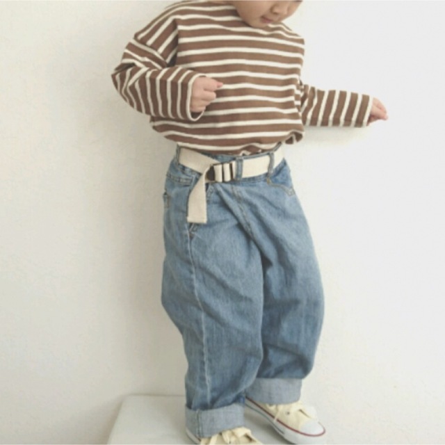 MARKEY'S(マーキーズ)のマーキーズ BIG FIELD ラップリメイクデニムパンツ　110 キッズ/ベビー/マタニティのキッズ服男の子用(90cm~)(パンツ/スパッツ)の商品写真