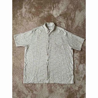 ペリーエリス(PERRY ELLIS)の90s ペリーエリス 半袖シャツ 総柄 水玉 ドット レーヨン ビンテージ 古着(シャツ)