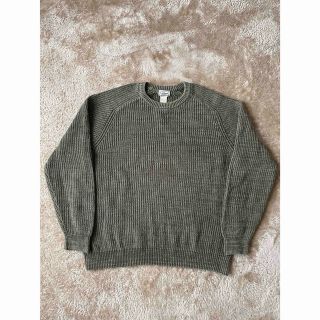 L.L.Bean - 00s エルエルビーン コットンニット 畦編み ビンテージ