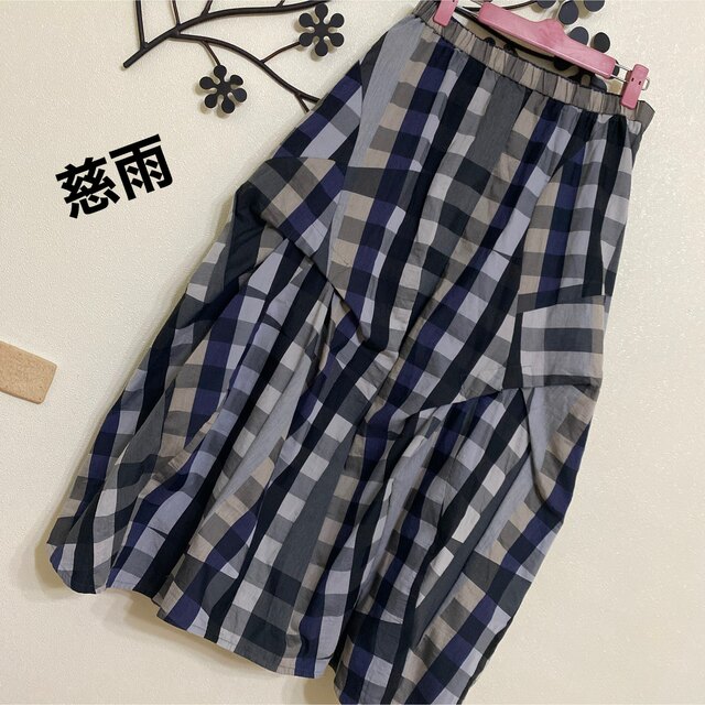 販売 価格 センソユニコ 慈雨 ギンガムチェック ふんわりスカート 日本